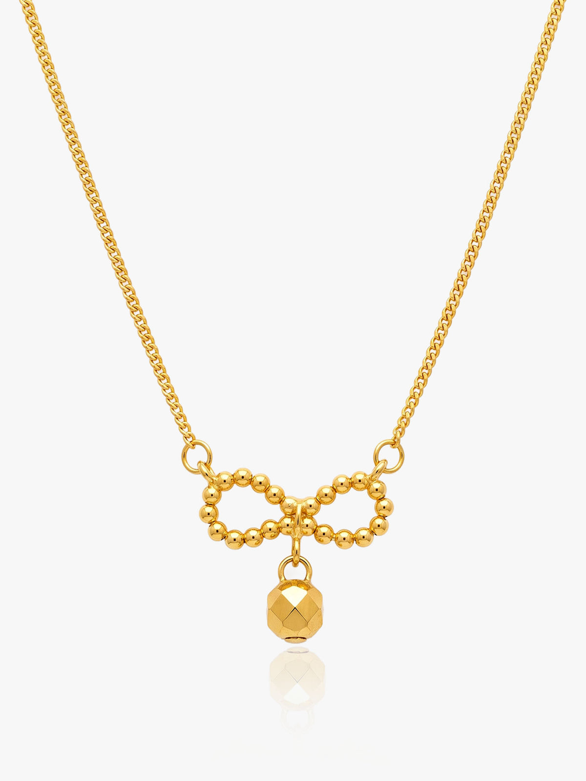 916 Gold Ribbon Single Ball Chain