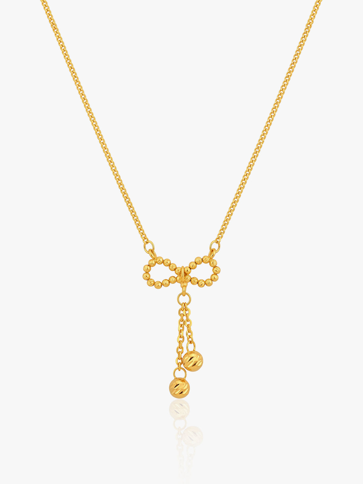 916 Gold Ribbon With Two Ball Chain
