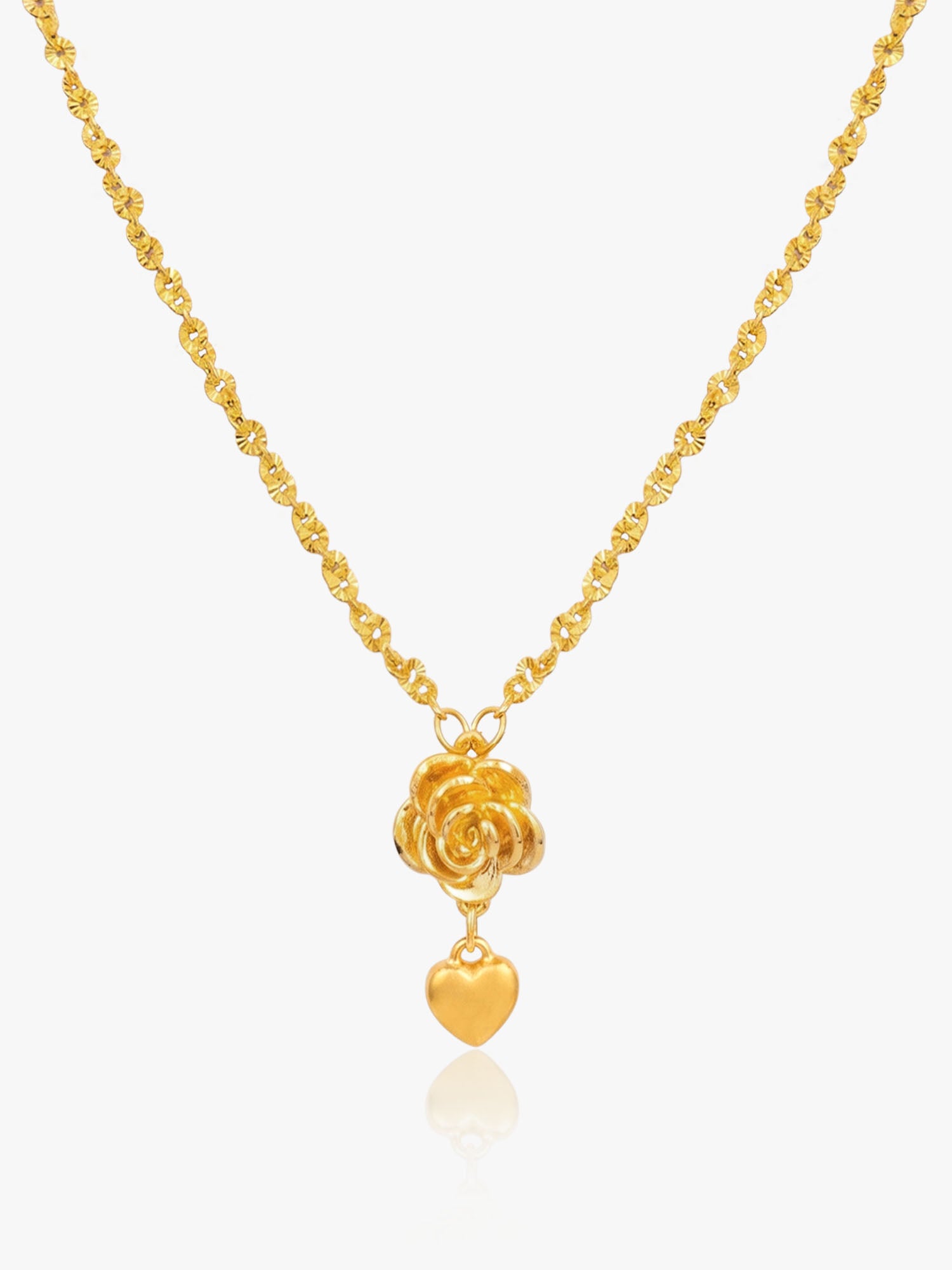 916 Gold Rose With Love Chain Set