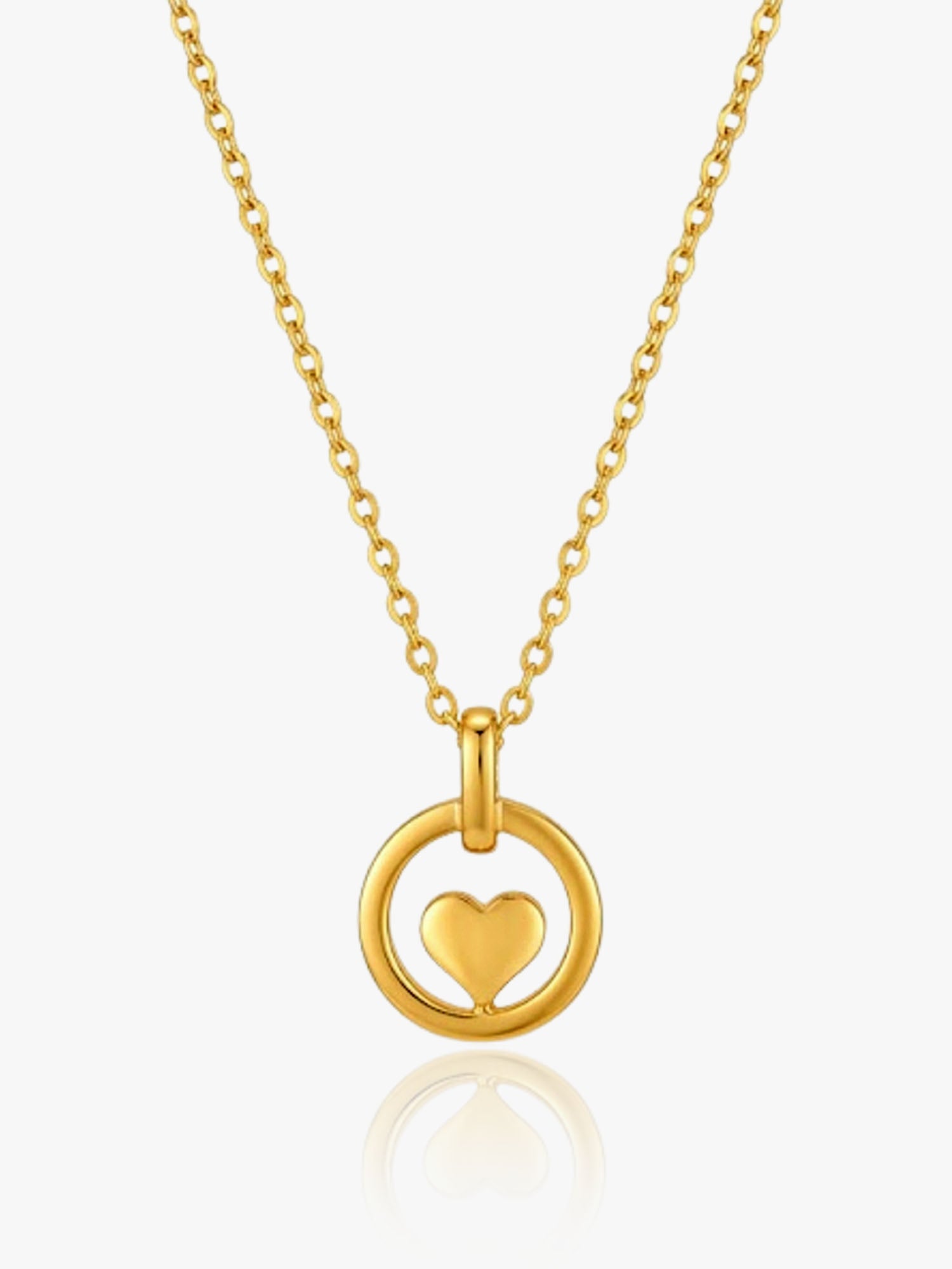 916 Gold Rotating Heart Chain