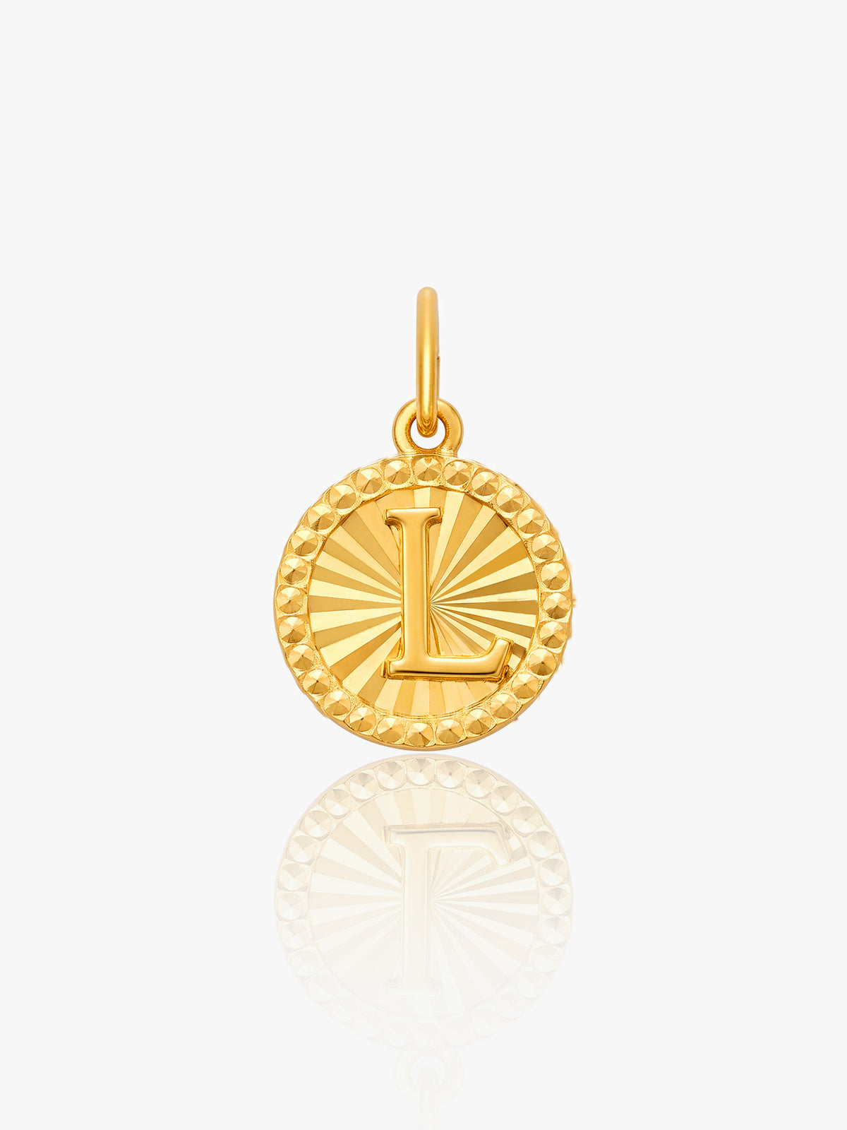 Liontin Alfabet Bulat Emas 916