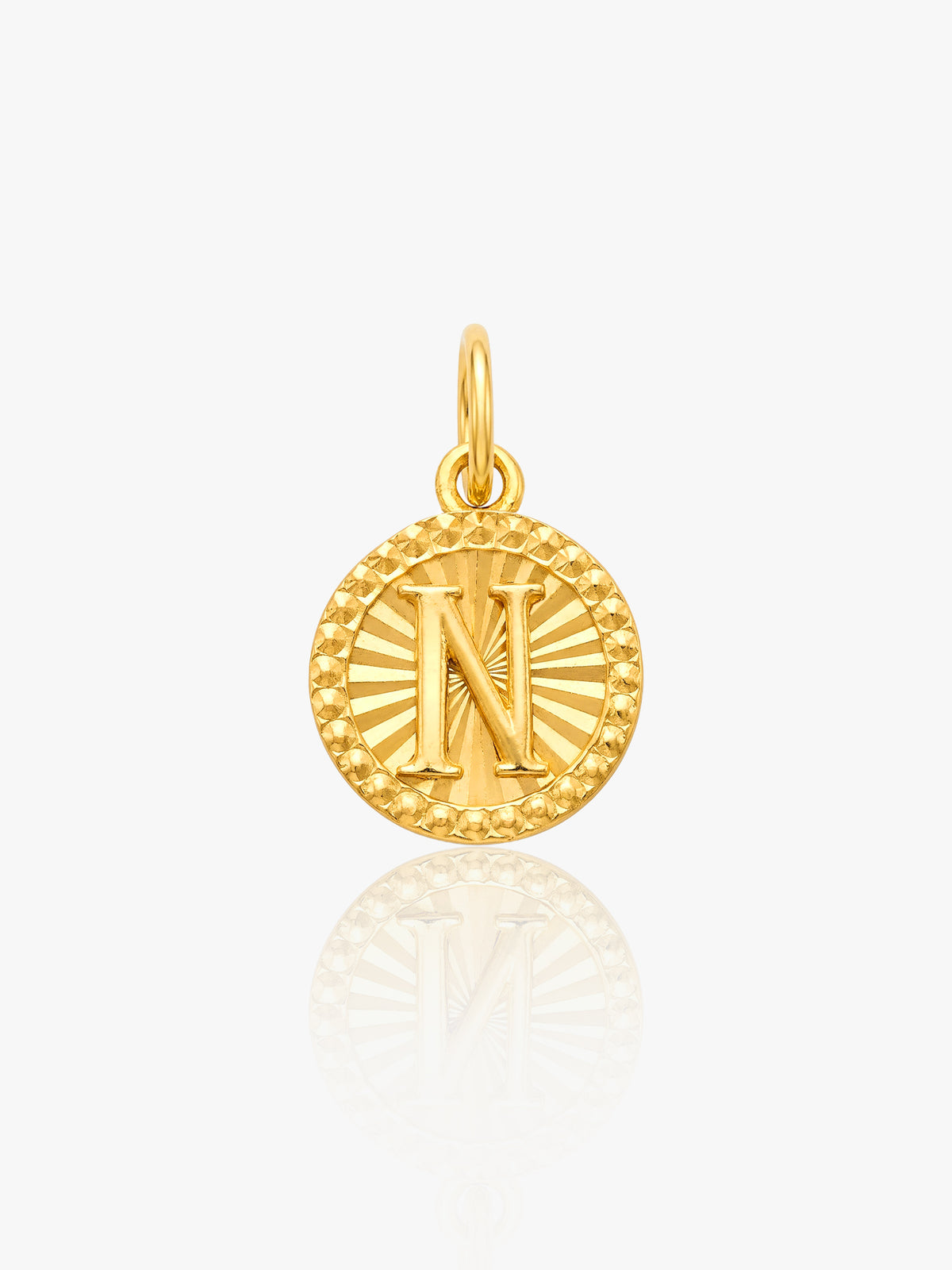 Liontin Alfabet Bulat Emas 916