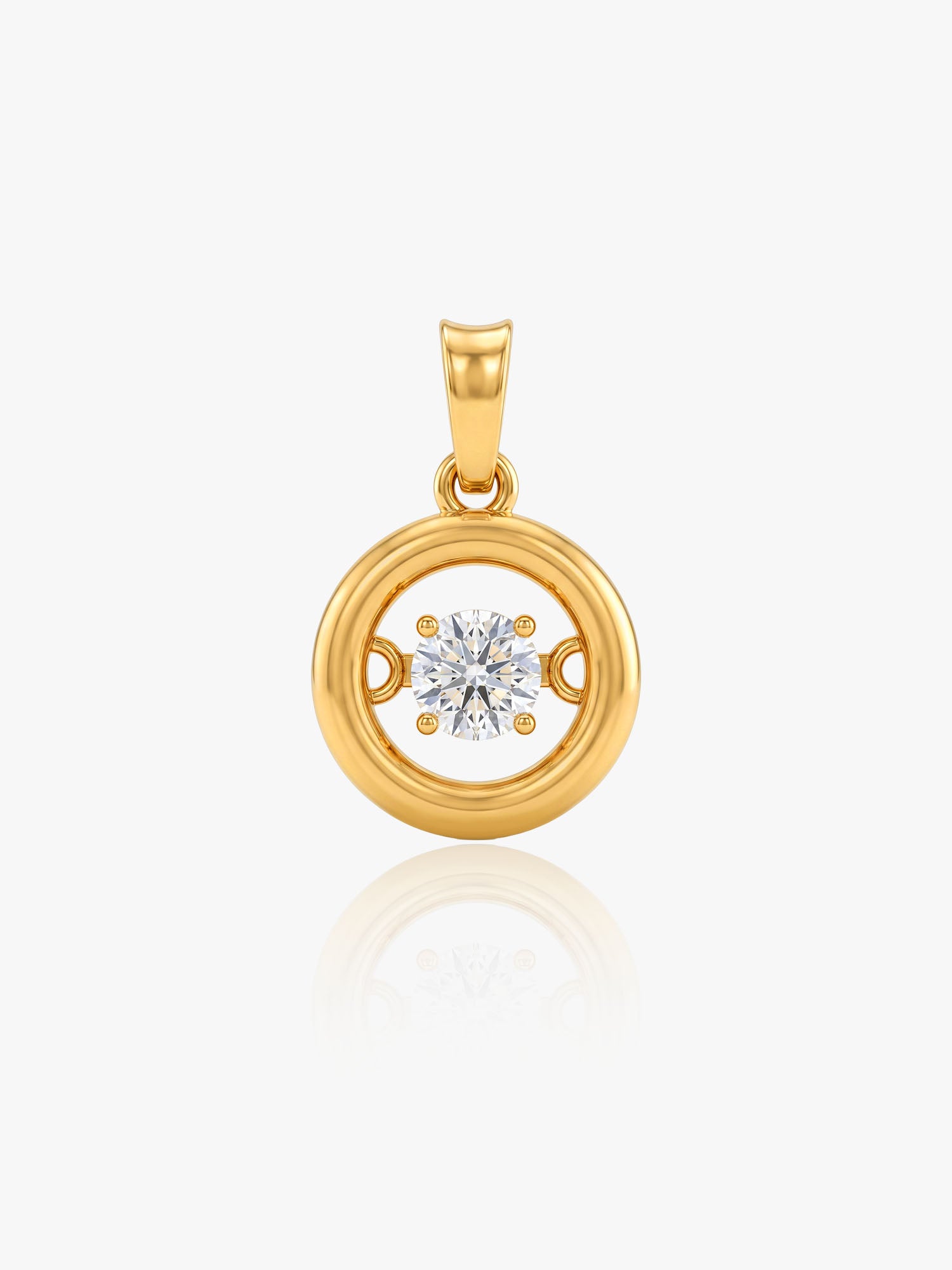 916 Gold Round Pendant