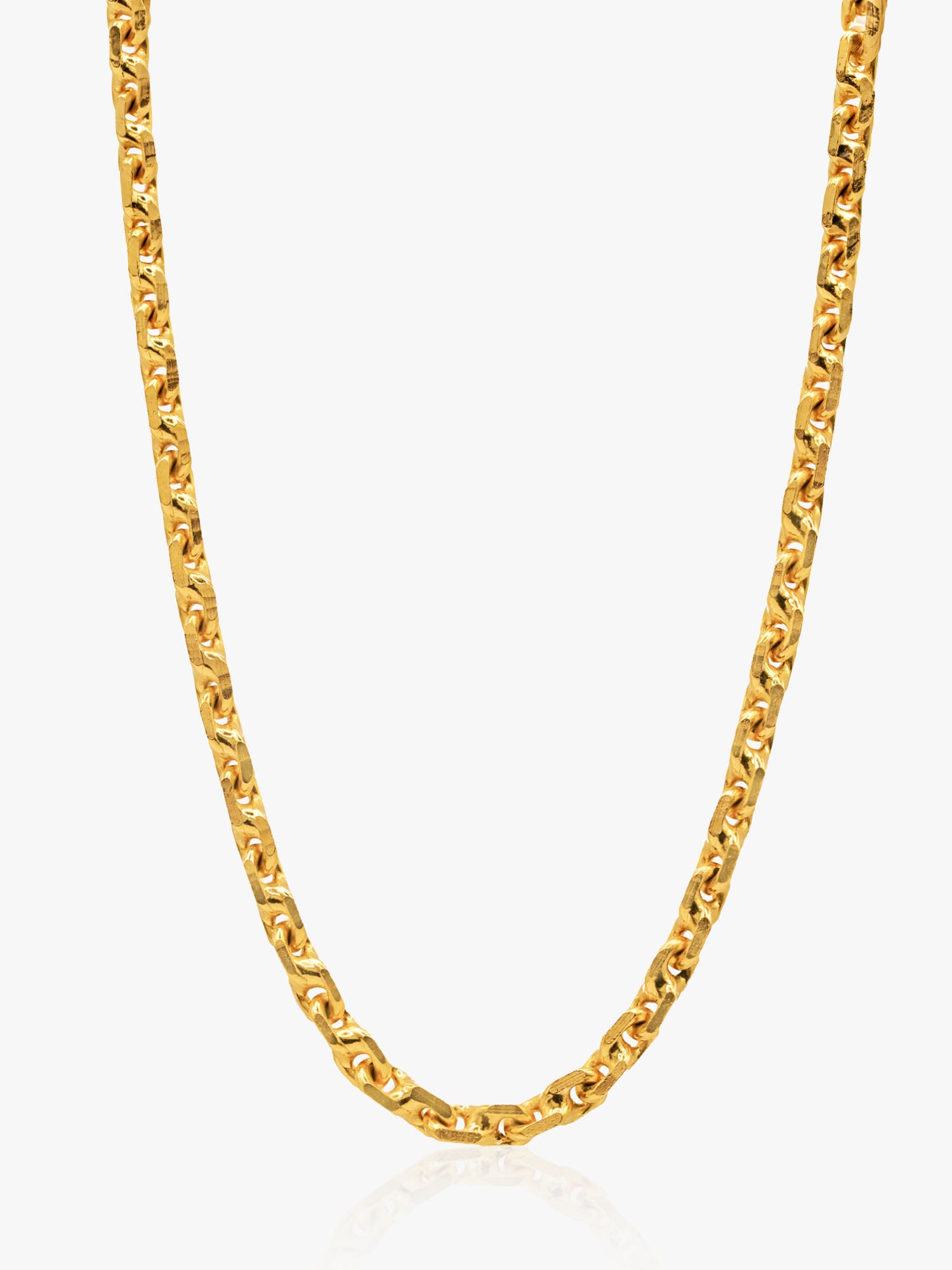 916 Gold Solid Wanzi Chain