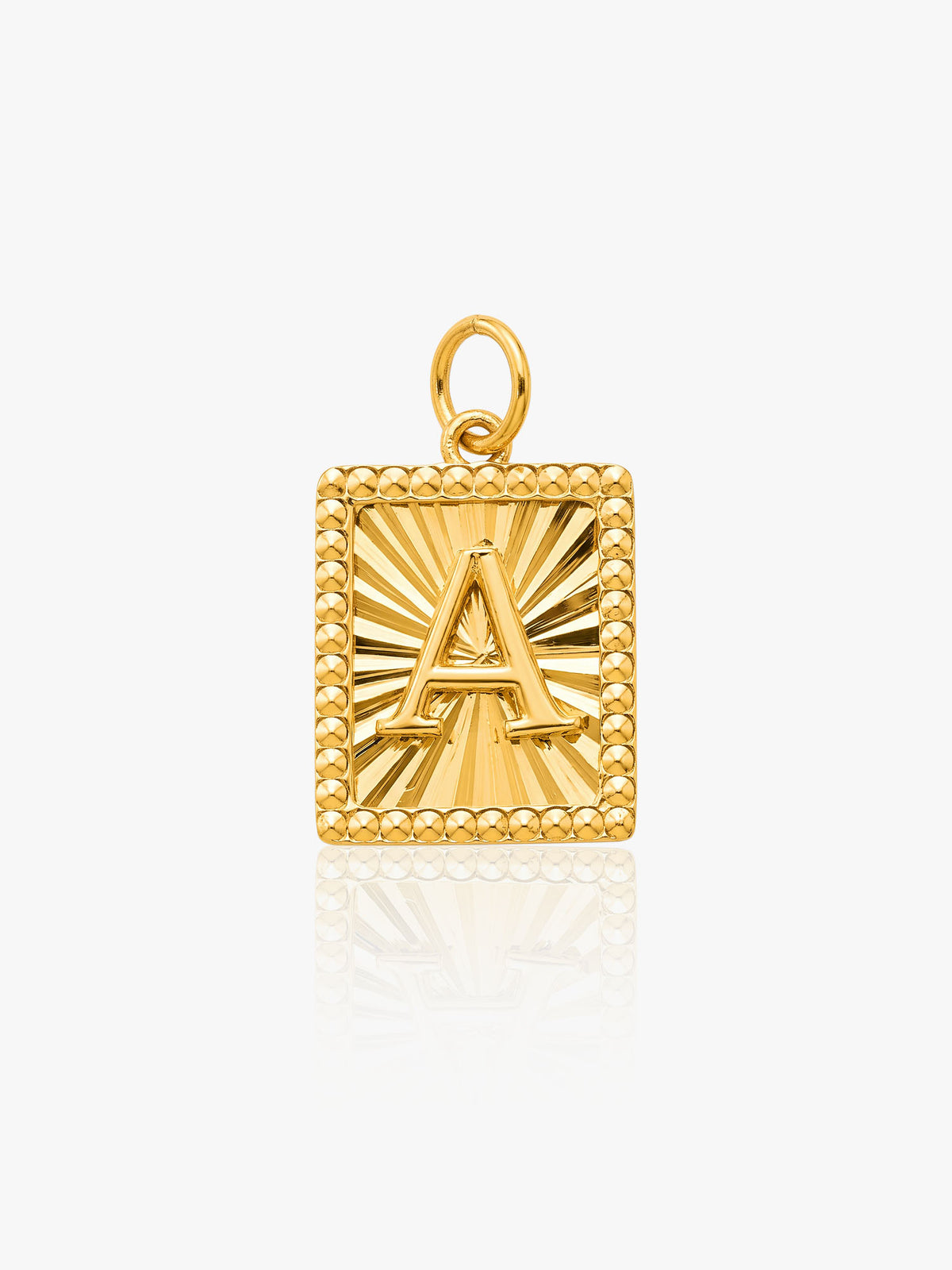 Liontin Abjad Kotak Emas 916