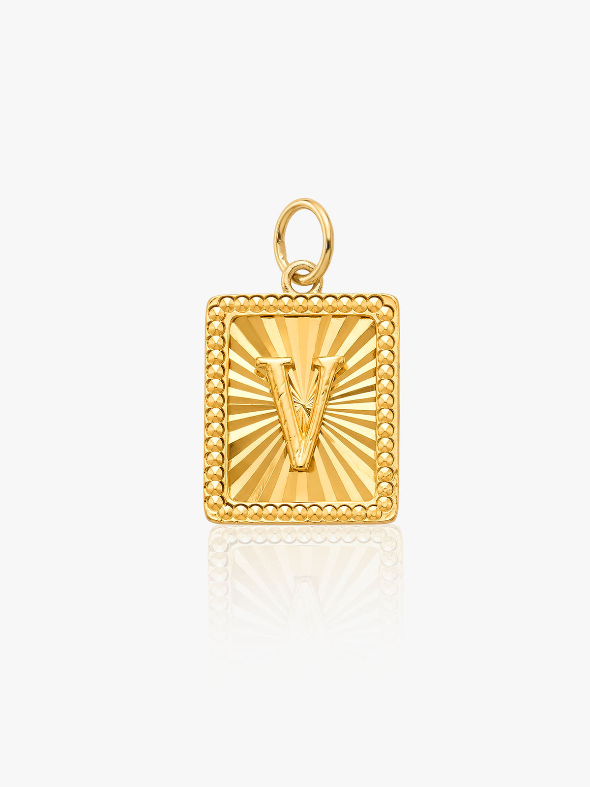 Liontin Abjad Kotak Emas 916