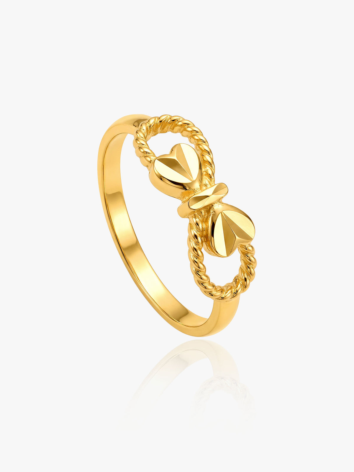 916 Gold Sweet Bow Ring