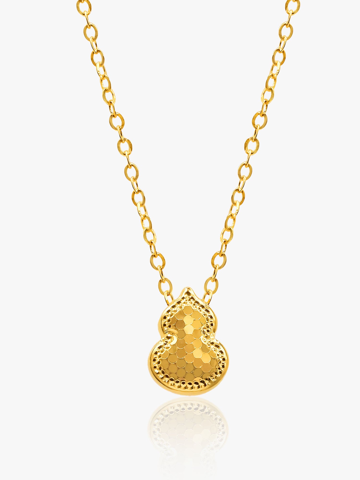 916 Gold Textured Bottle Chain Set