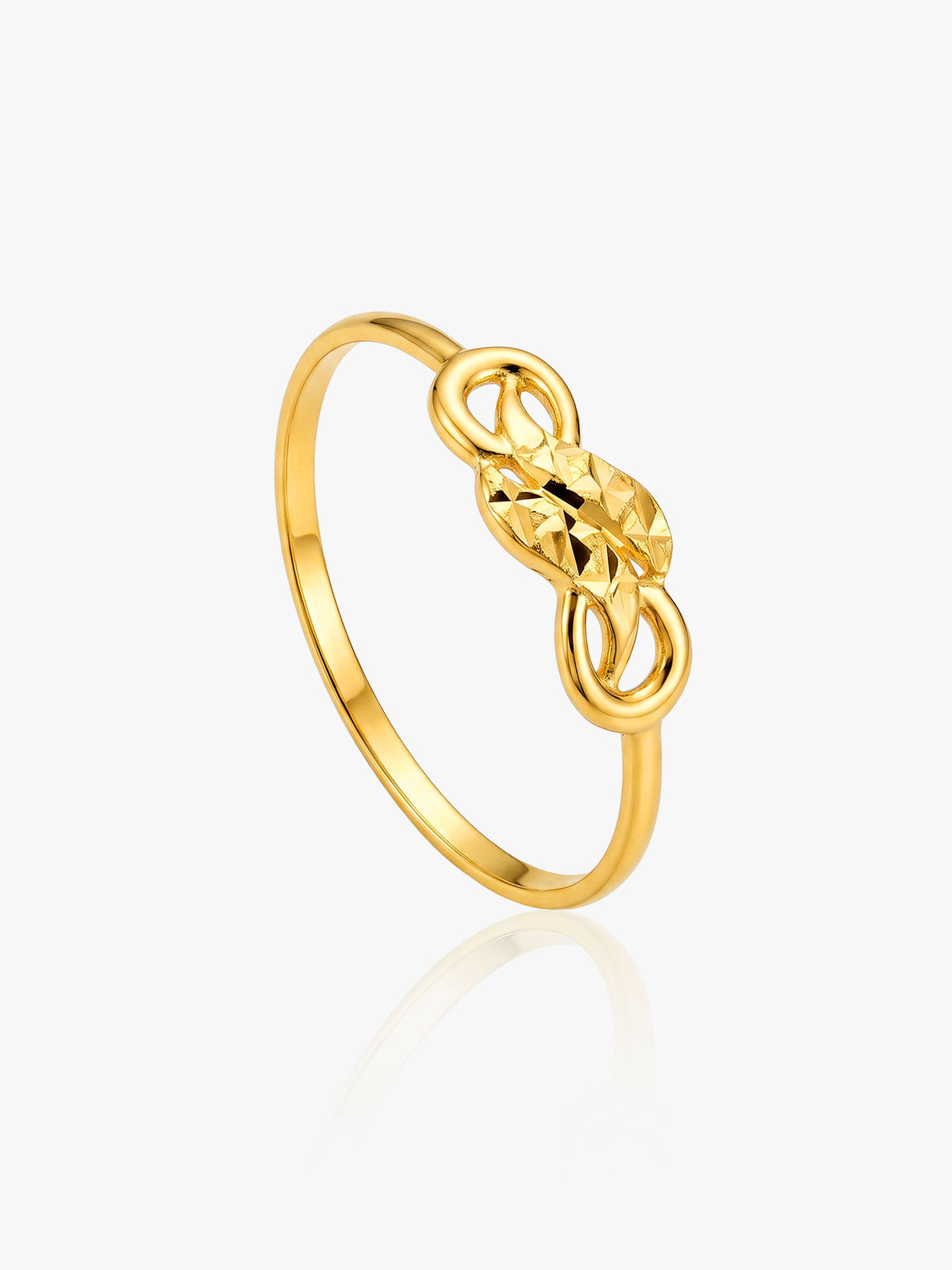 916 Gold Twist Knot Ring