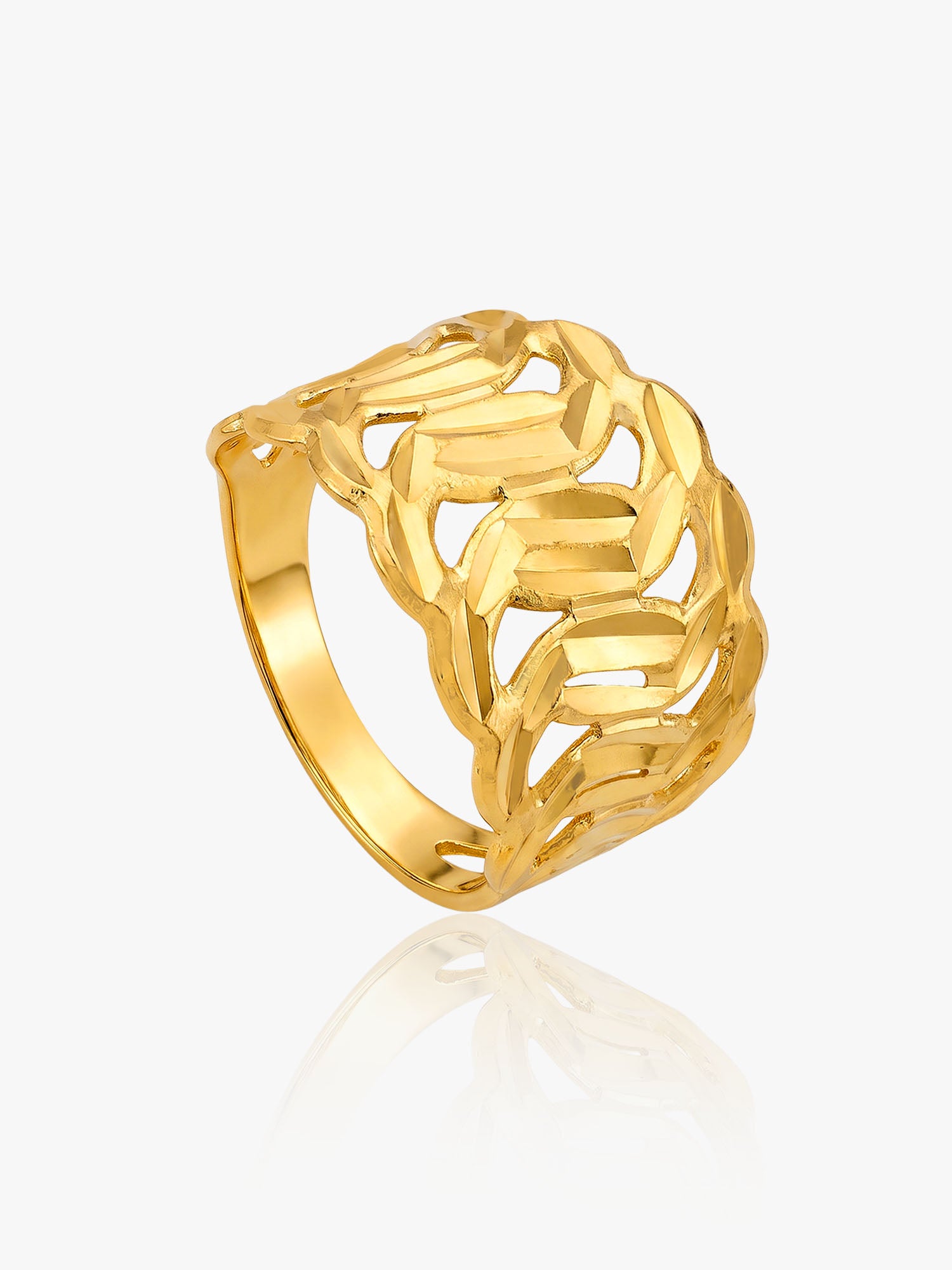 916 Gold Weave Matte Ring