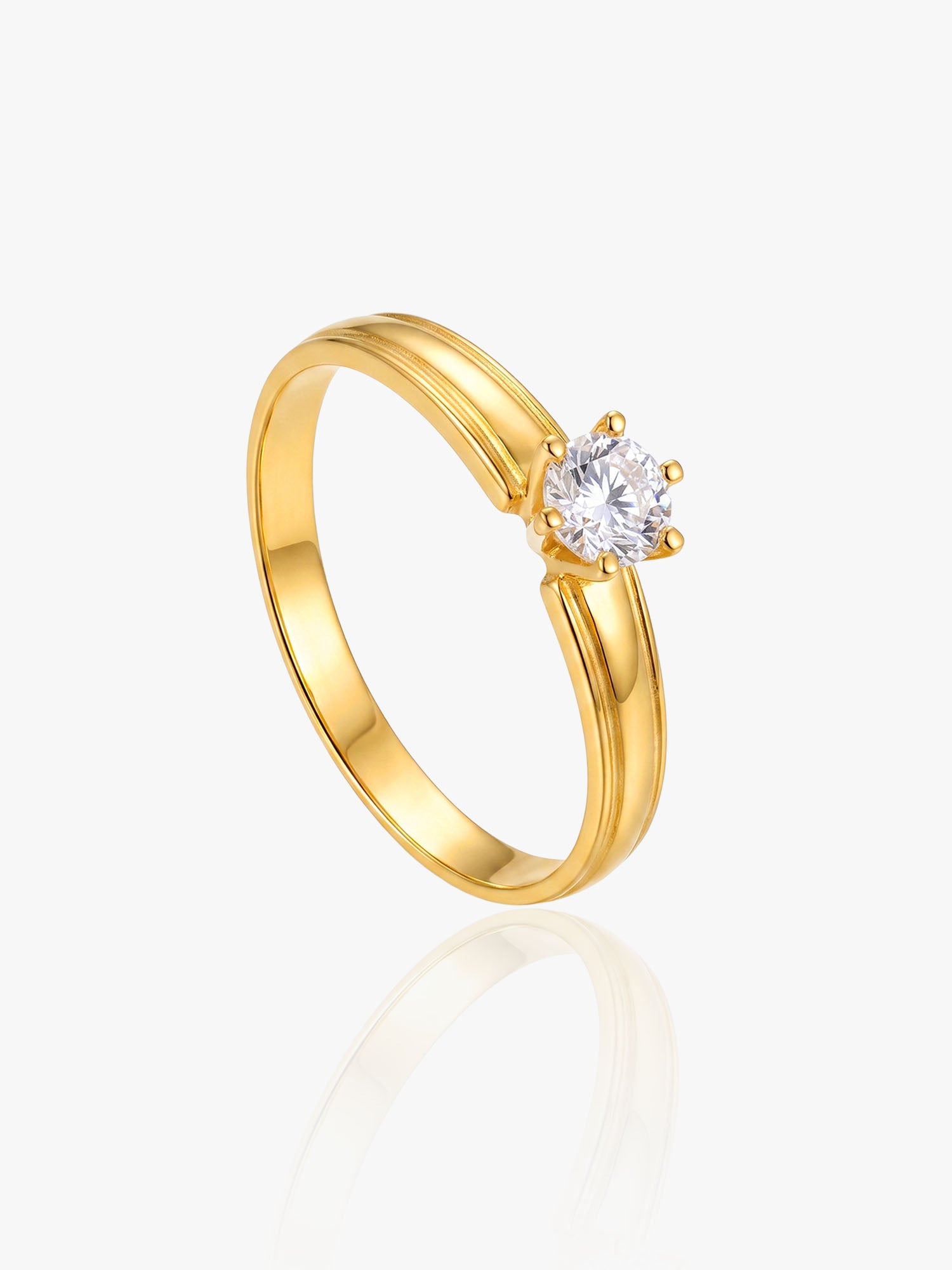 916 Ring Gold CZ Band