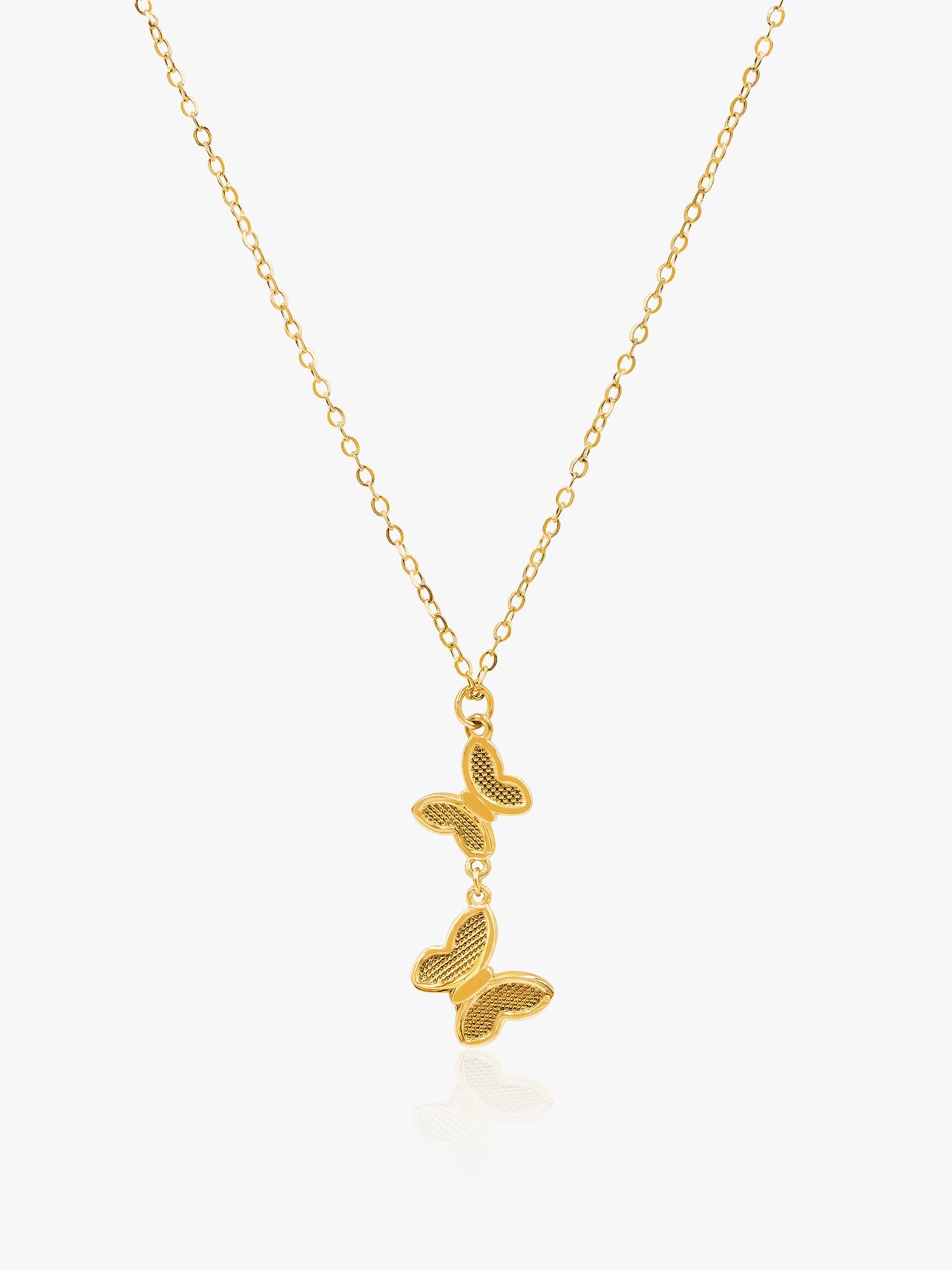 916 Gold Glimmer Butterflies Set Chain