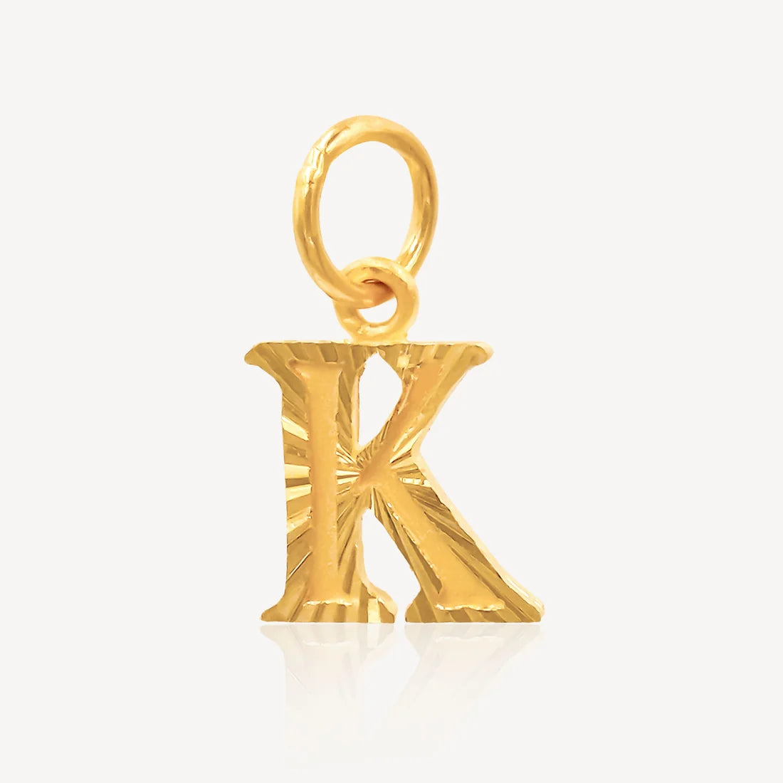 Liontin Alfabet K Emas 916