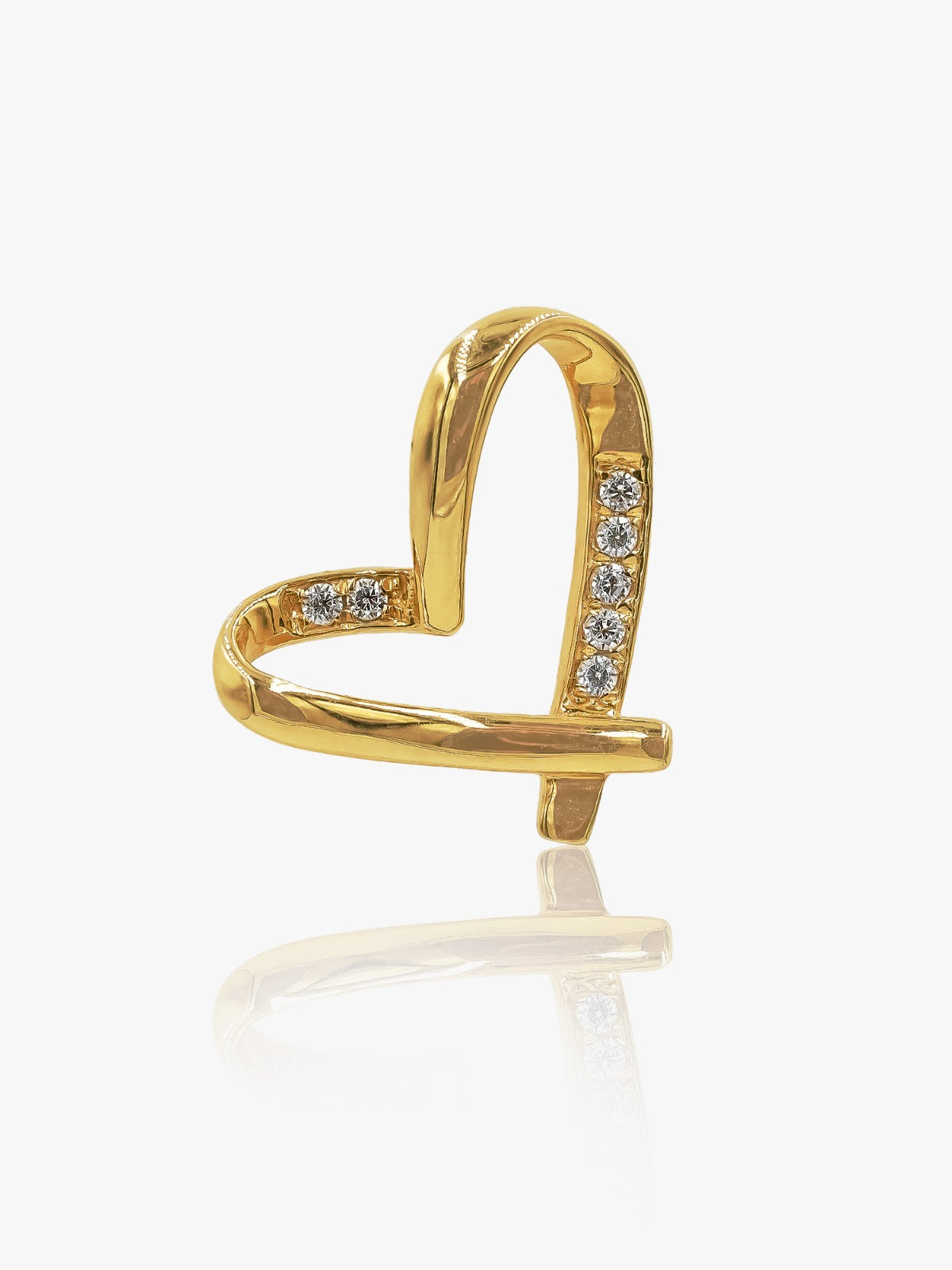 916 Gold Heart Pendant VI